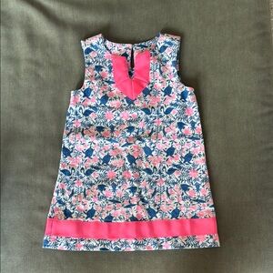 Vineyard Vines Beach Print Neon Pink and Blue Kids Dress